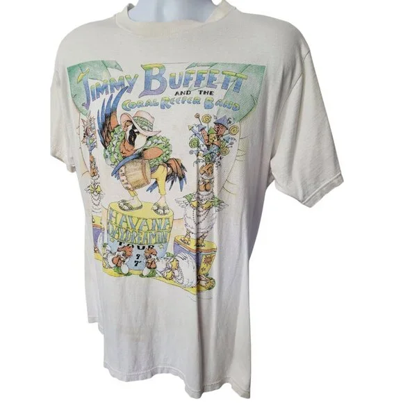 Vintage Jimmy Buffett Shirt Mens L 1997 Havana Daydreamin Murina - Picture 2 of 14